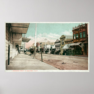 Ansicht eines Business StreetMonterey, CA Poster