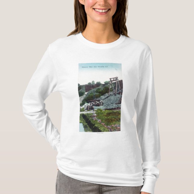 Ansicht eines Diamanten MineOroville, CA T-Shirt (Vorderseite)