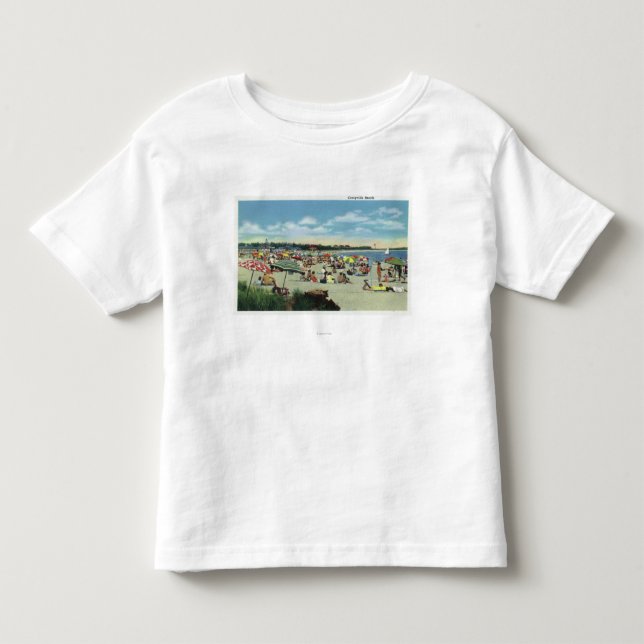 Ansicht eines gedrängten Craigville Strandes Kleinkind T-shirt (Vorderseite)