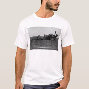 Ansicht eines großen Dampf-Pflugs T-Shirt