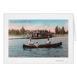 Ansicht eines Haus-Bootes auf dem See