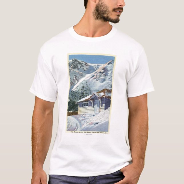 Ansicht eines US-Forstdienst-Ski-Schutz T-Shirt (Vorderseite)