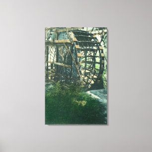 Ansicht eines Wassers WheelRedding, CA Leinwanddruck