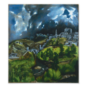 Ansicht EL Greco des Toledo-Foto-Druckes Fotodruck