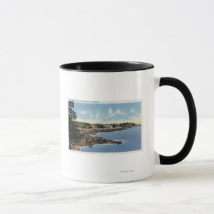 Ansicht entlang Ozean-Punkt, Häuser durch das Meer Tasse