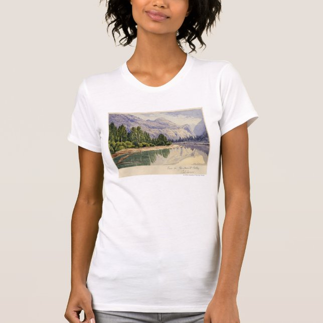 Ansicht in Yo-Semitetal Kalifornien T-Shirt (Vorderseite)