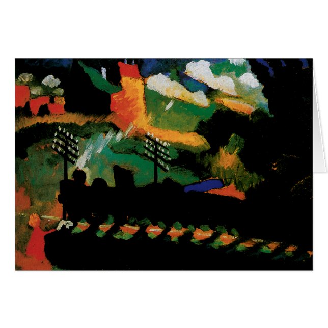 Ansicht mit Eisenbahn und Schloss durch Kandinsky (Vorderseite (Horizontal))