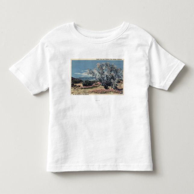 Ansicht Mt. San Gorgonio, Rauch-Bäume Kleinkind T-shirt (Vorderseite)