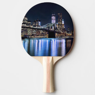 Ansicht New York der Brooklyn-Brückenreflexion Tischtennis Schläger