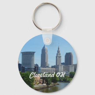 Ansicht-Schlüsselanhänger Clevelands, der Ohio Schlüsselanhänger