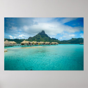 Ansicht über Bora Bora Inselplakat Poster