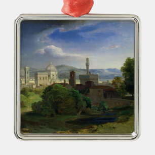 Ansicht über Florenz, c.1829 Silbernes Ornament