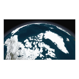 Ansicht über Grönland und den Nordpolarmeer Fotodruck