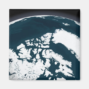Ansicht über Grönland und den Nordpolarmeer Magnet