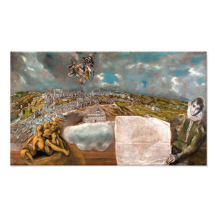 Ansicht und Plan von Toledo   El Greco   Fotodruck