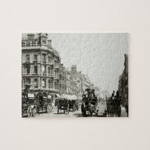 Ansicht-unten Oxford-Straße, London (b/w Foto)
