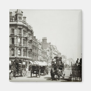 Ansicht-unten Oxford-Straße, London (b/w Foto) Magnet