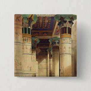 Ansicht unter den großartigen Portico, Philae Button