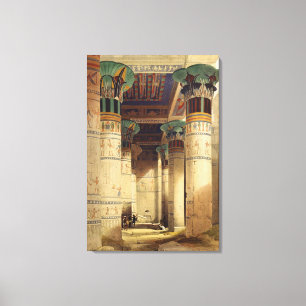 Ansicht unter den großartigen Portico, Philae Leinwanddruck