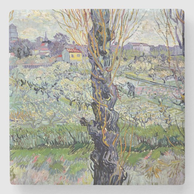Ansicht Vincent van Goghs | von Arles, 1889 Steinuntersetzer (Vorderseite)