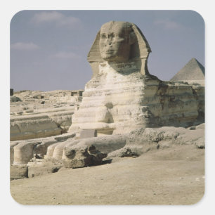 Ansicht vom Norden östlich der Sphinxes Quadratischer Aufkleber