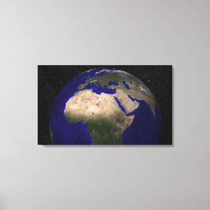 Ansicht von Afrika, Europa, das Mittlere Osten und Leinwanddruck