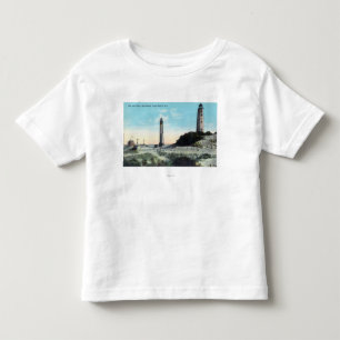 Ansicht von altem und neuem LighthouseCape Henry, Kleinkind T-shirt