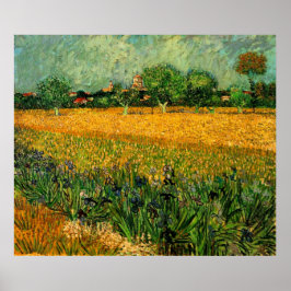 Ansicht von Arles mit Irisch von Vincent van Gogh Poster