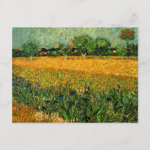 Ansicht von Arles mit Irisch von Vincent van Gogh Postkarte