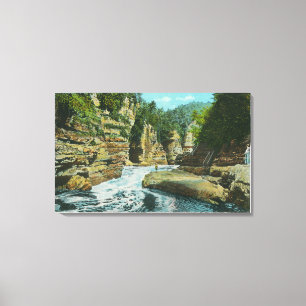 Ansicht von Ausable Abgrund nahe dem Kopf des Leinwanddruck