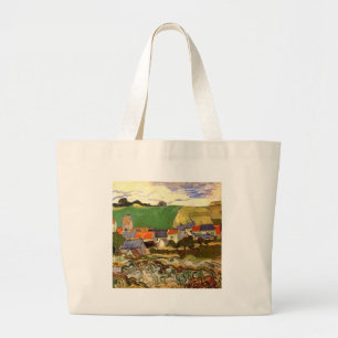 Ansicht von Auvers von Van Gogh Jumbo Stoffbeutel