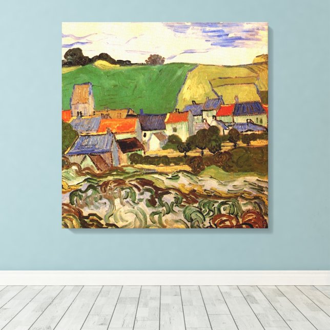 Ansicht von Auvers von Vincent van Gogh Leinwanddruck (Insitu (Holzboden))