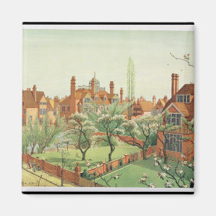 Ansicht von Bedford-Park, 1882 (Farbelitho) 2 Magnet