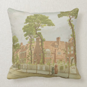 Ansicht von Bedford-Park, 1882 (Farbelitho) Kissen