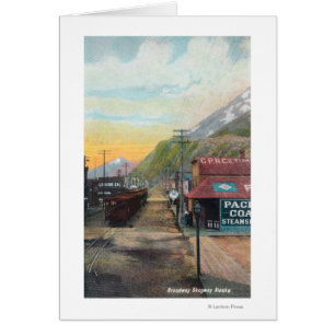 Ansicht von Broadway & Railroad CarsSkagway, AK