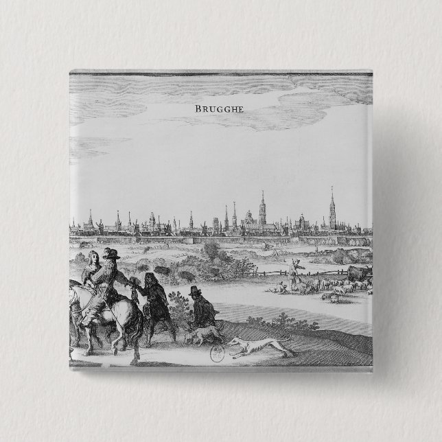 Ansicht von Brügge Button (Vorderseite)