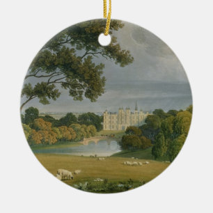 Ansicht von Burghley Haus, Sitz des Marquises von Keramik Ornament