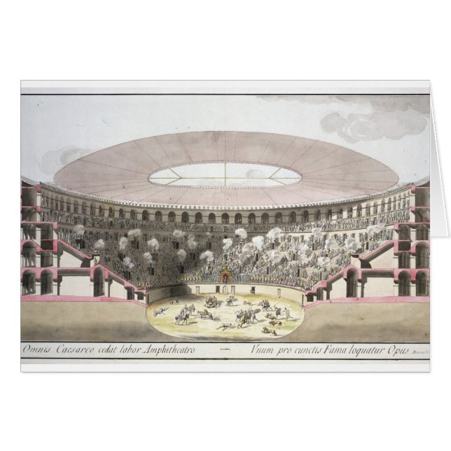 Ansicht von Caesars Amphitheatre (Farbelitho) (Vorderseite (Horizontal))