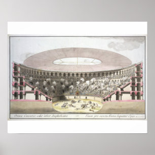 Ansicht von Caesars Amphitheatre (Farbelitho) Poster