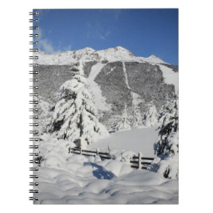 Ansicht von Catedral Skiort in Bariloche Notizblock