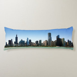 Ansicht von Chicago-Skylinen durch Michigansee Seitenschläferkissen