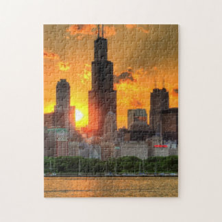 Ansicht von Chicagos Skylinen von Adler