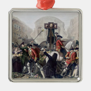 Ansicht von Daniel Defoe im Pillory am Tempel-Bar Ornament Aus Metall
