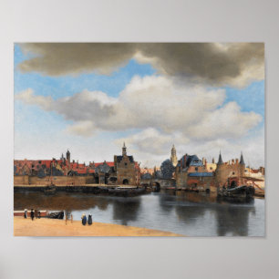 Ansicht von Delft, durch Johannes Vermeer Poster