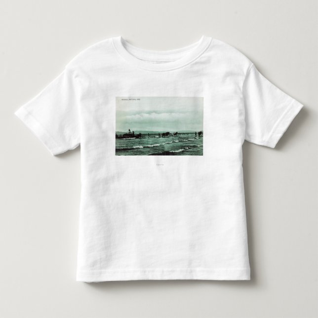 Ansicht von die Fischer-Seine-Fischen, Pferdewagen Kleinkind T-shirt (Vorderseite)