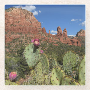 Ansicht von DoppelButtes Sedona, Arizona Glasuntersetzer