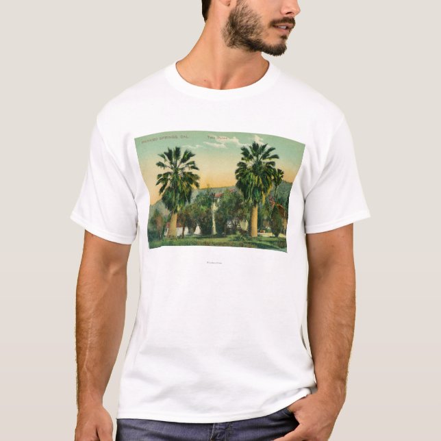 Ansicht von DoppelPalmsParaiso Frühlingen, CA T-Shirt (Vorderseite)