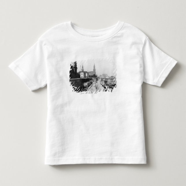 Ansicht von Dresden vom Bruehlsche Terrasse Kleinkind T-shirt (Vorderseite)