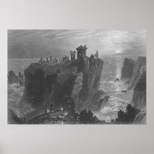 Ansicht von Dunottar Schloss, nahe Stonehaven Poster