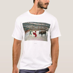 Ansicht von einem Matador ungefähr, zum des T-Shirt